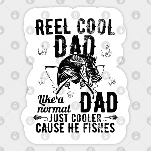 Reel Cool Dad Like A Normal Dad But Cooler Sticker by JustBeSatisfied